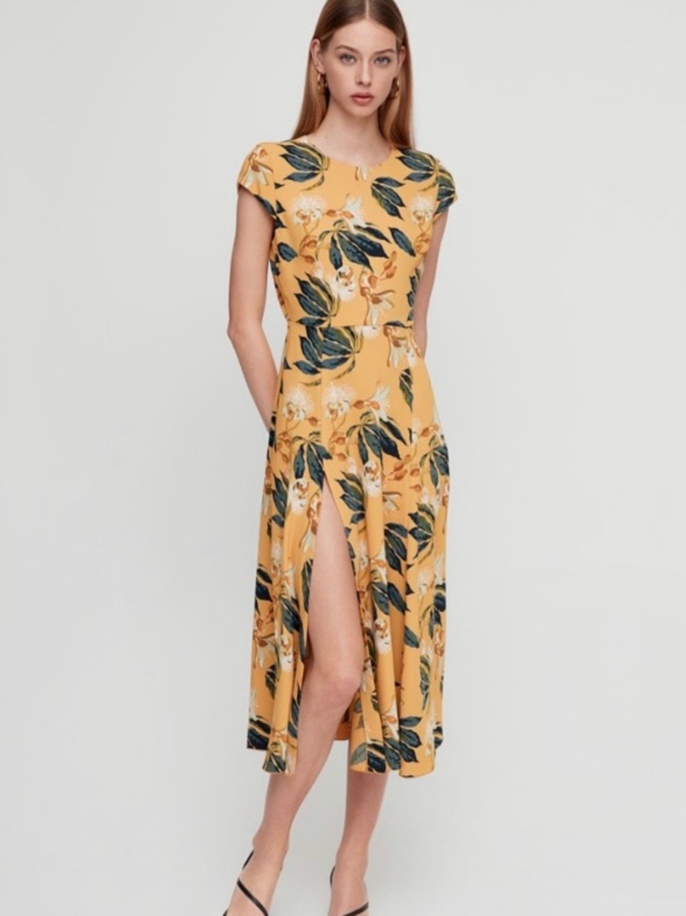 Babaton Hampton Floral Midi Dress